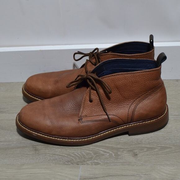 Cole Haan Men's Adam's Grand Chukka Brown Leather Boots Size 9.5 - Picture 3 of 9